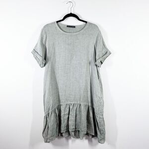 Saks fifth avenue linen dress lagenlook‎ coastal grandma